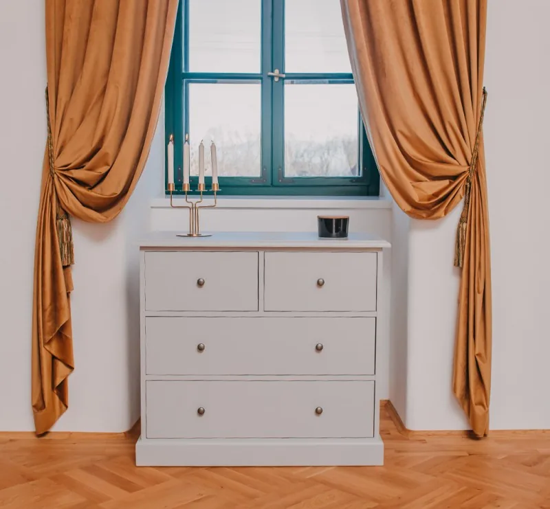 Comoda Studio Szel 2 Sertare Inguste 2 Sertare Late Cool Grey
