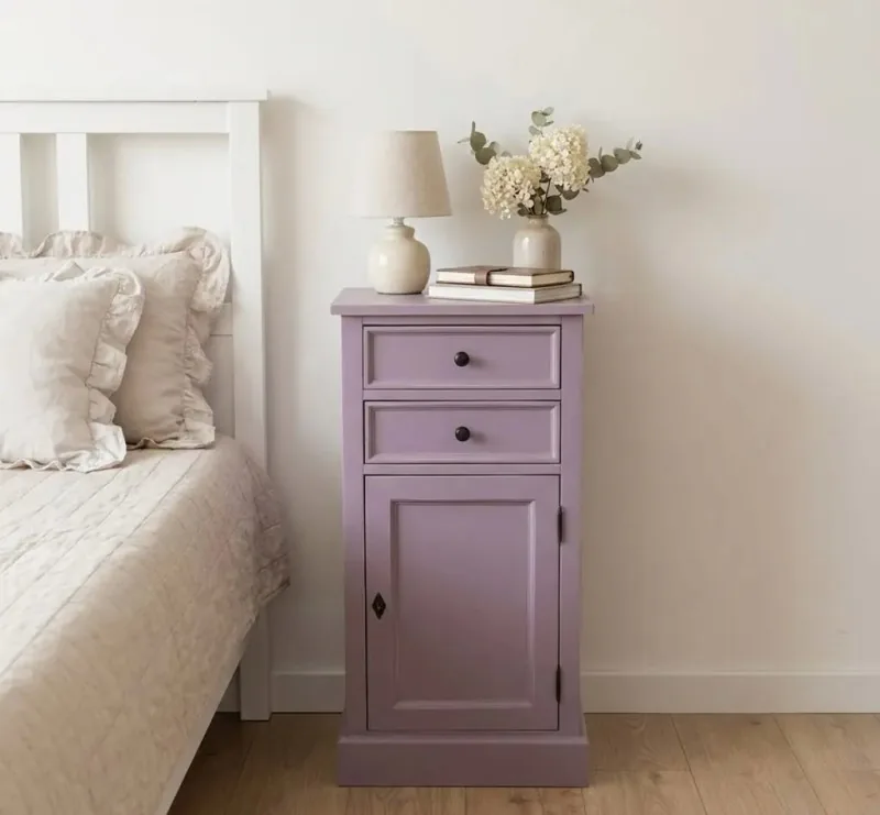 Comoda Studio Szel 2 Sertare 1 Usa Dusty Lavender Antic