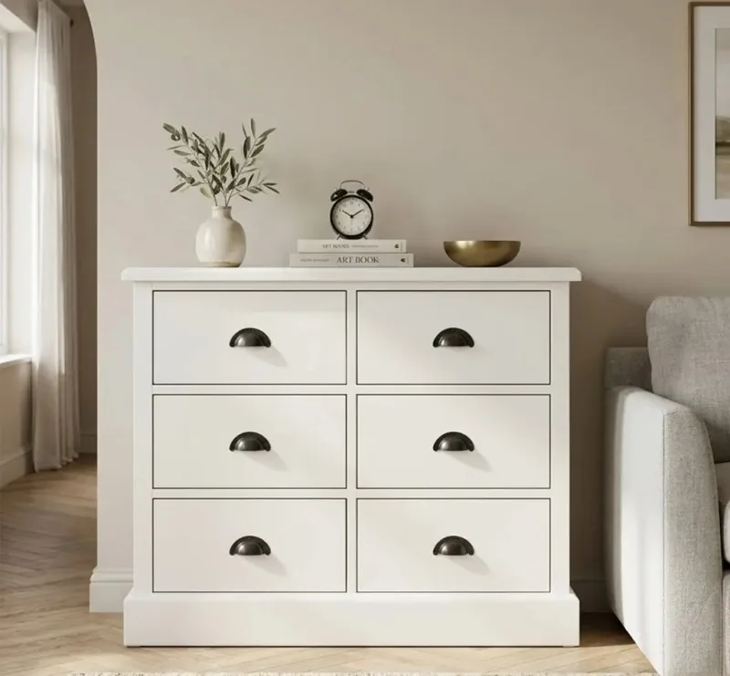 Comoda cu 6 Sertare Studio Szel Signal White