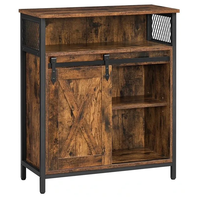 Comoda Depozitare Brius Usa Glisanta Tip Hambar 70x30x80cm Maro Rustic