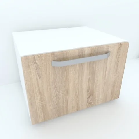 Comoda Spectral Mobila Armonia Alb 1 Sertar MDF Sonoma Maner Front