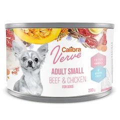 Conserva Calibra Dog Verve GF Adult Small Pui si Vita 200g