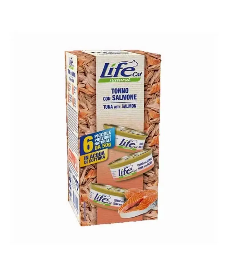 Hrana Umeda Pisici Life Natural Life Cat Ton & Somon Multipack 6x50g