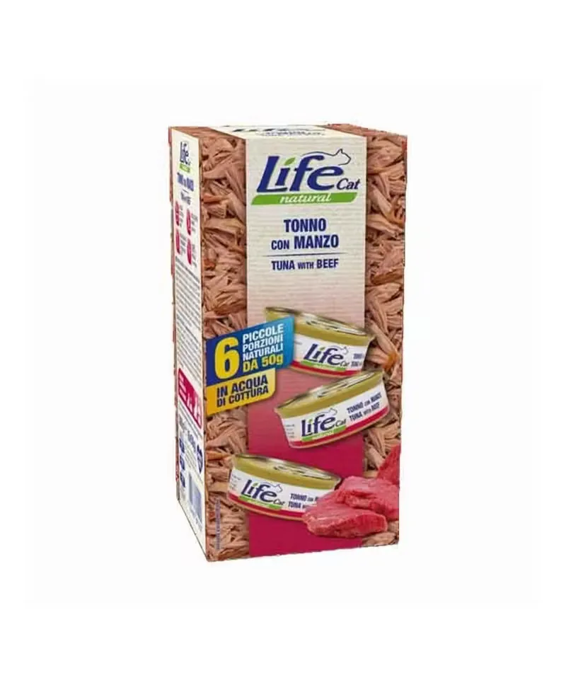 Hrana Umeda pentru Pisici Life Natural Life Cat Ton & Vita Multipack 6x50g