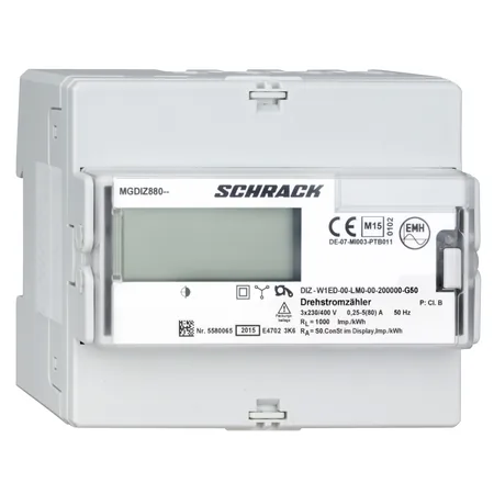 Contor Digital Schrack 80A Trifazat Direct pentru Fotovoltaice