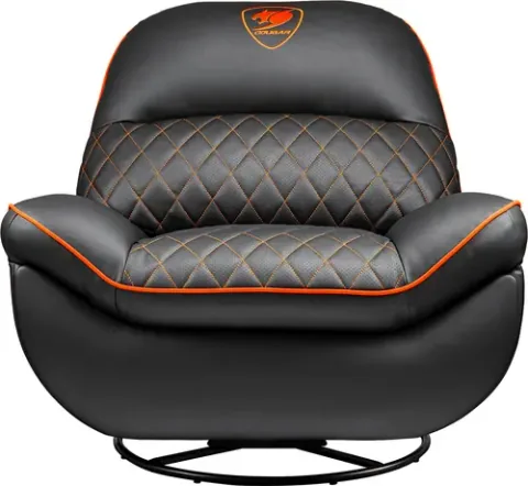 Cougar Overlord Max 150kg Piele PVC Reglabil Suport Picioare Negru/Portocaliu