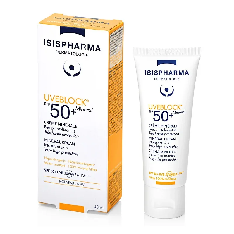 Crema de Protectie Solara IsisPharma UVEBLOCK SPF 50+ Mineral 40ml
