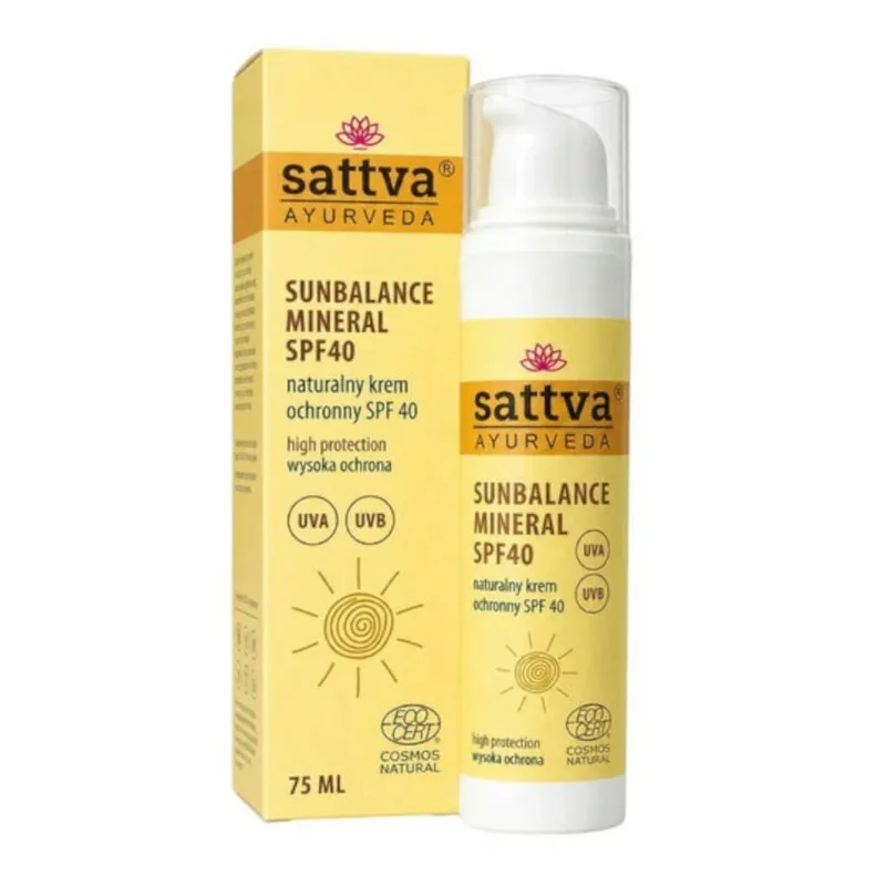 Crema de Protectie Solara Sattva Ayurveda Mineral Sunbalance SPF40 75ml