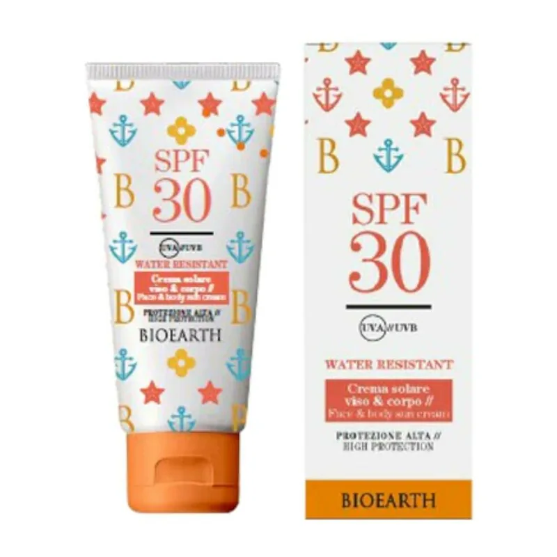 Crema Solara Bioearth SPF 30 Fata si Corp Rezistenta la Apa 100ml