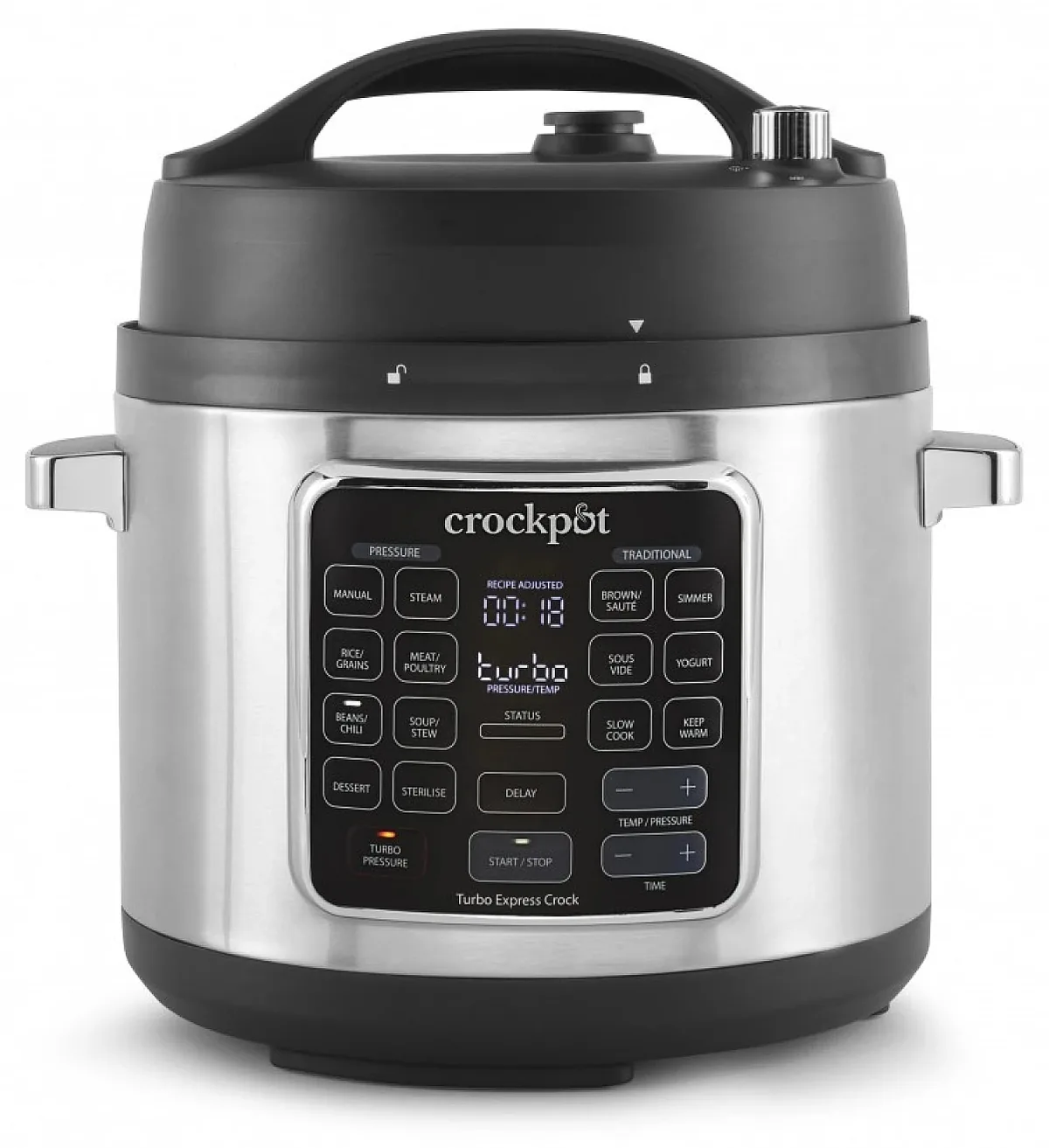 Crock-Pot Turbo Express 5.6L 1400W Argintiu/Negru