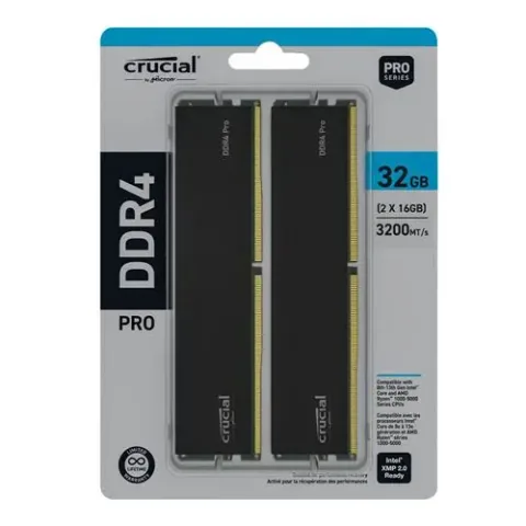 Crucial Pro 32GB (2x16GB) DDR4-3200 CL22