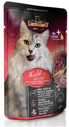 Plic Hrana Pisici Leonardo Vitel si Legume 85g