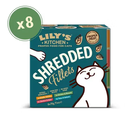 Lilys Kitchen Shredded Fillets Multipack 8x70g