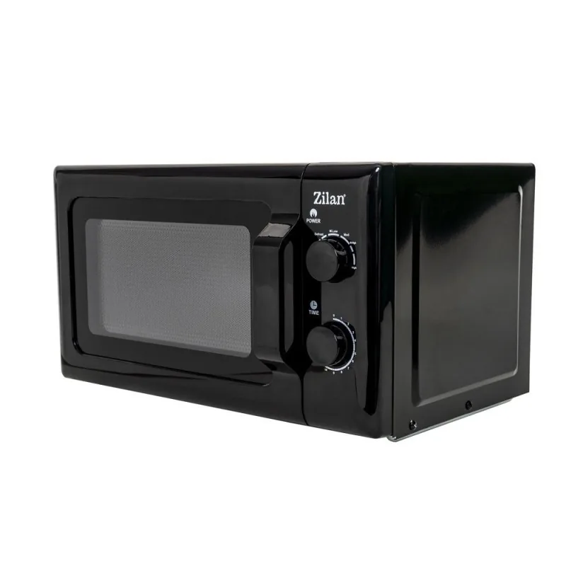 Cuptor cu Microunde Zilan 20L 700W 6 Trepte de Putere Negru