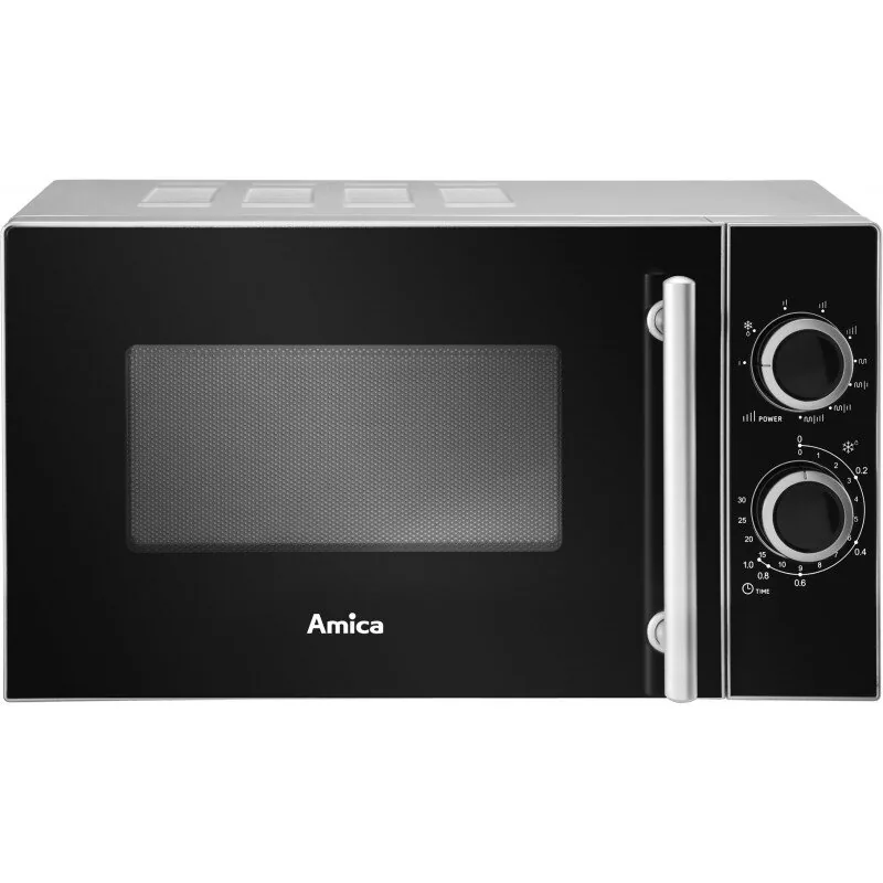 Cuptor Microunde Amica 20L 700W Mecanic Negru/Argintiu