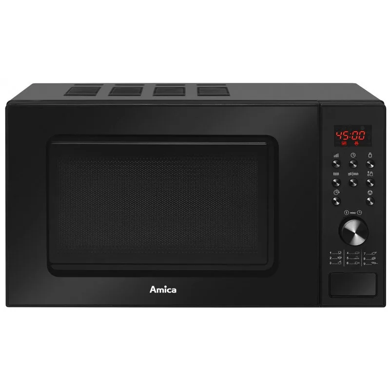 Cuptor cu Microunde Amica 20L 700W Dimensiune Placa 2.45 9 Programe Negru