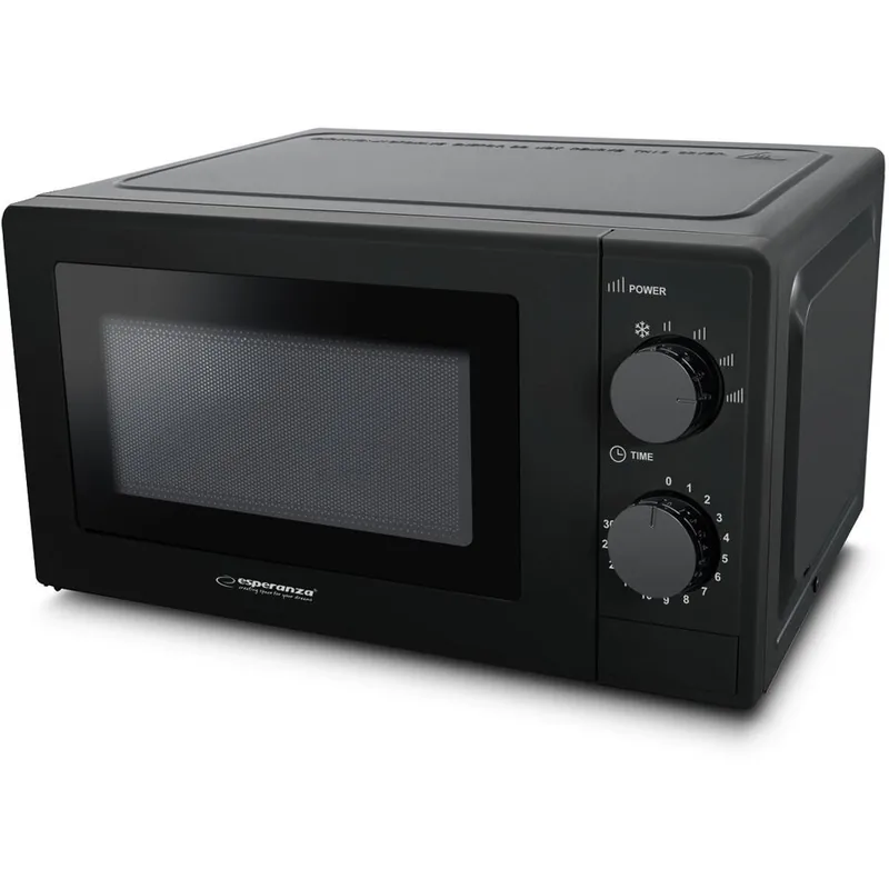 Cuptor Microunde Esperanza 20L 700W Mecanic 24.5cm Negru