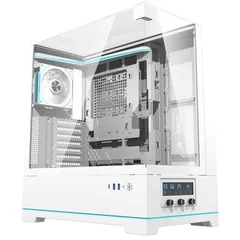darkFlash DY450 PRO Turn ATX cu Ventilator Alb
