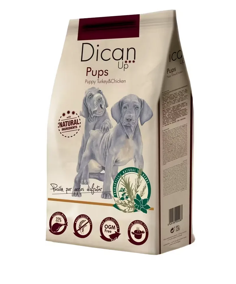 Hrana Uscata pentru Caini Dibaq Dican Up Pups Curcan si Pui 14kg