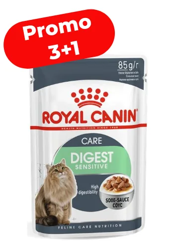 Hrana Umeda pentru Pisici Royal Canin Feline Digest Sensitive 85g Pachet 3+1
