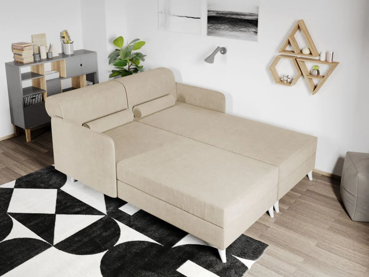 Divan Dublu Mobila Laguna Round Fix Crem