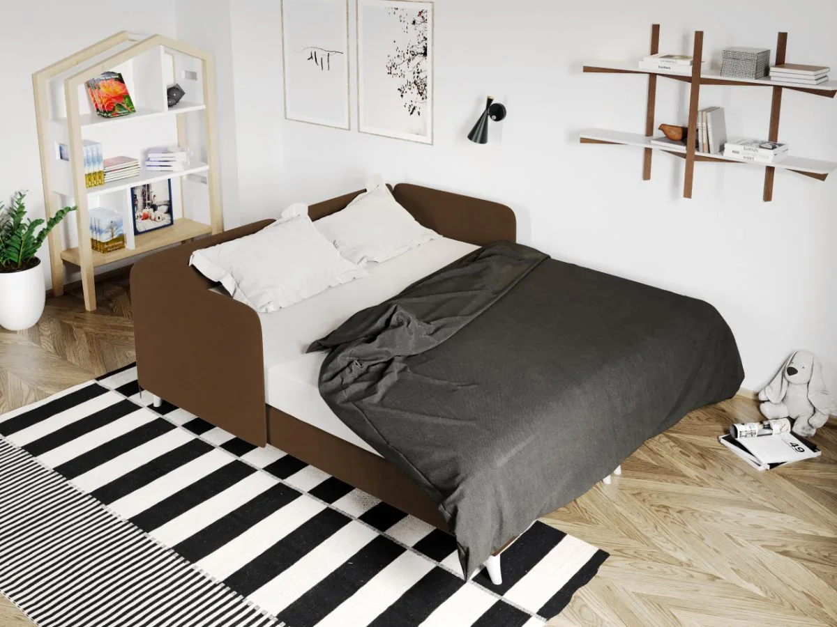 Divan Dublu Mobila Laguna Soft Rabatabil Maro - imagine 2