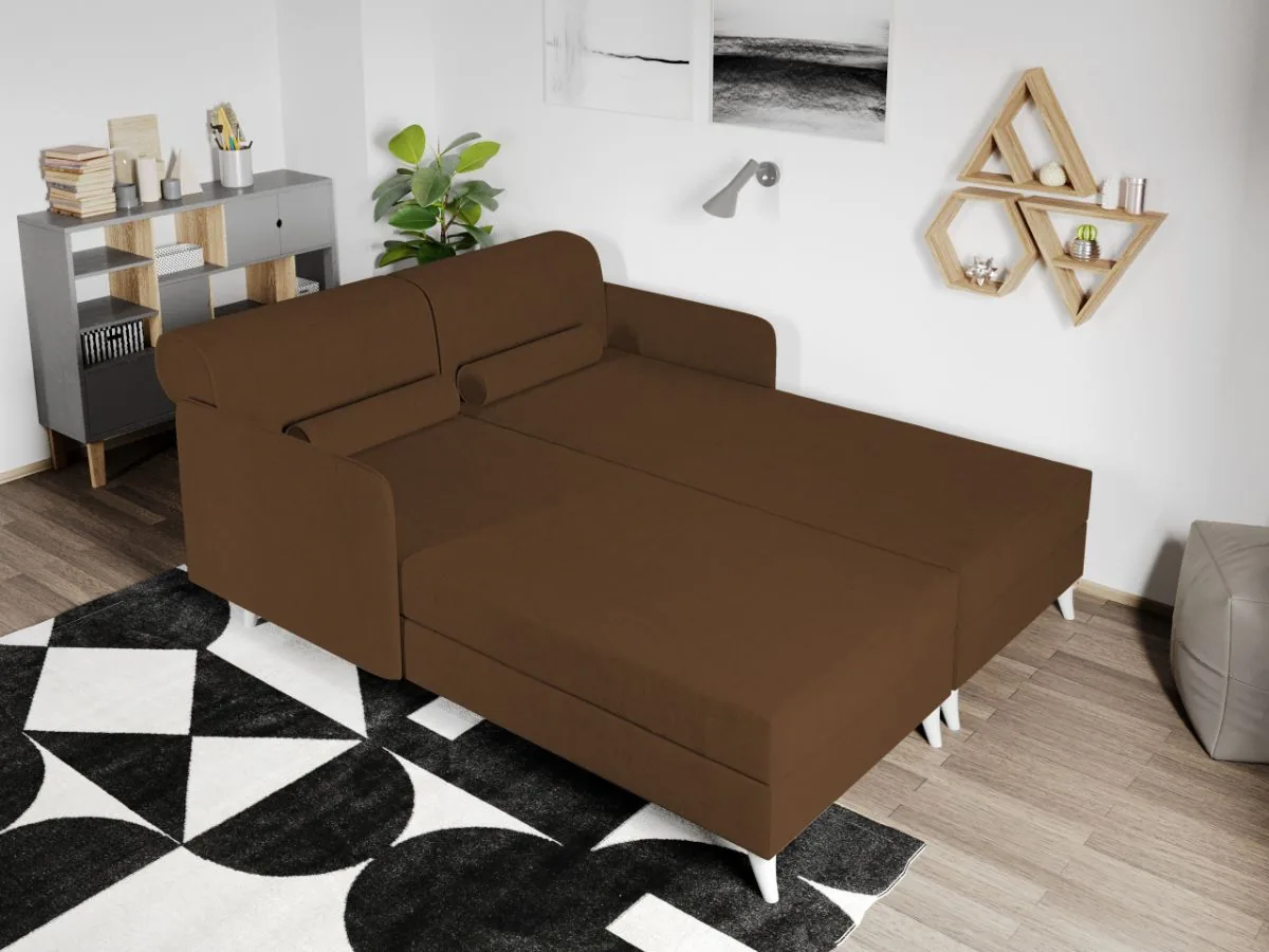 Divan Dublu Tapitat Mobila Laguna Round Fix Maro