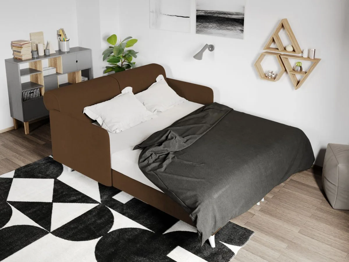 Divan Dublu Tapitat Mobila Laguna Round Fix Maro - imagine 2