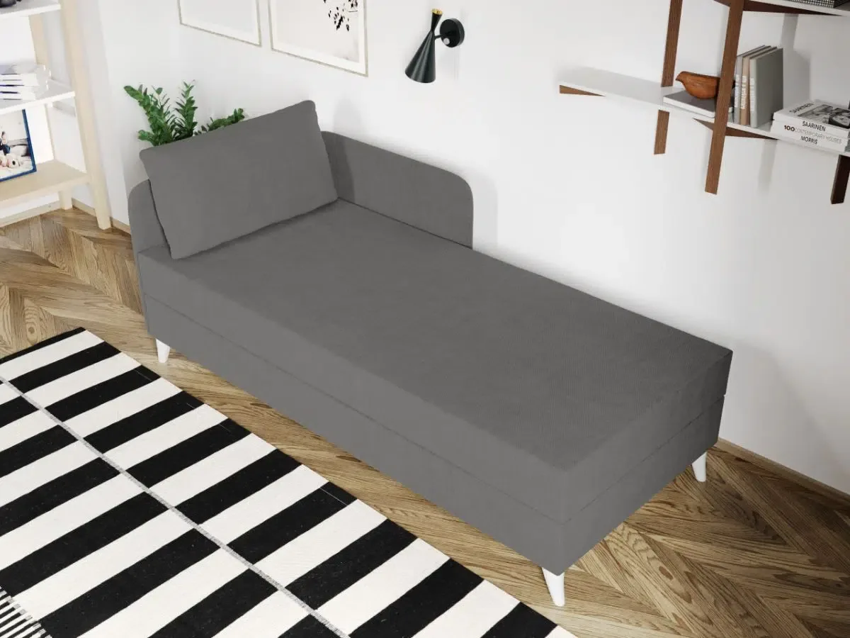 Divan o Persoana Mobila Laguna Soft Rabatabil Gri Deschis - imagine 2