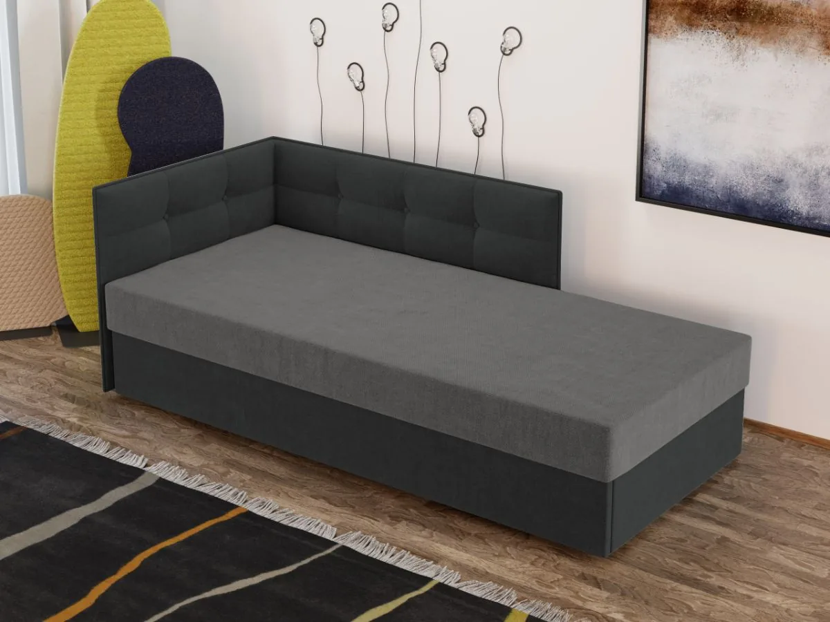 Divan Tapitat Mobila Laguna Story Extensibil Gri Deschis Gri Antracit - imagine 2