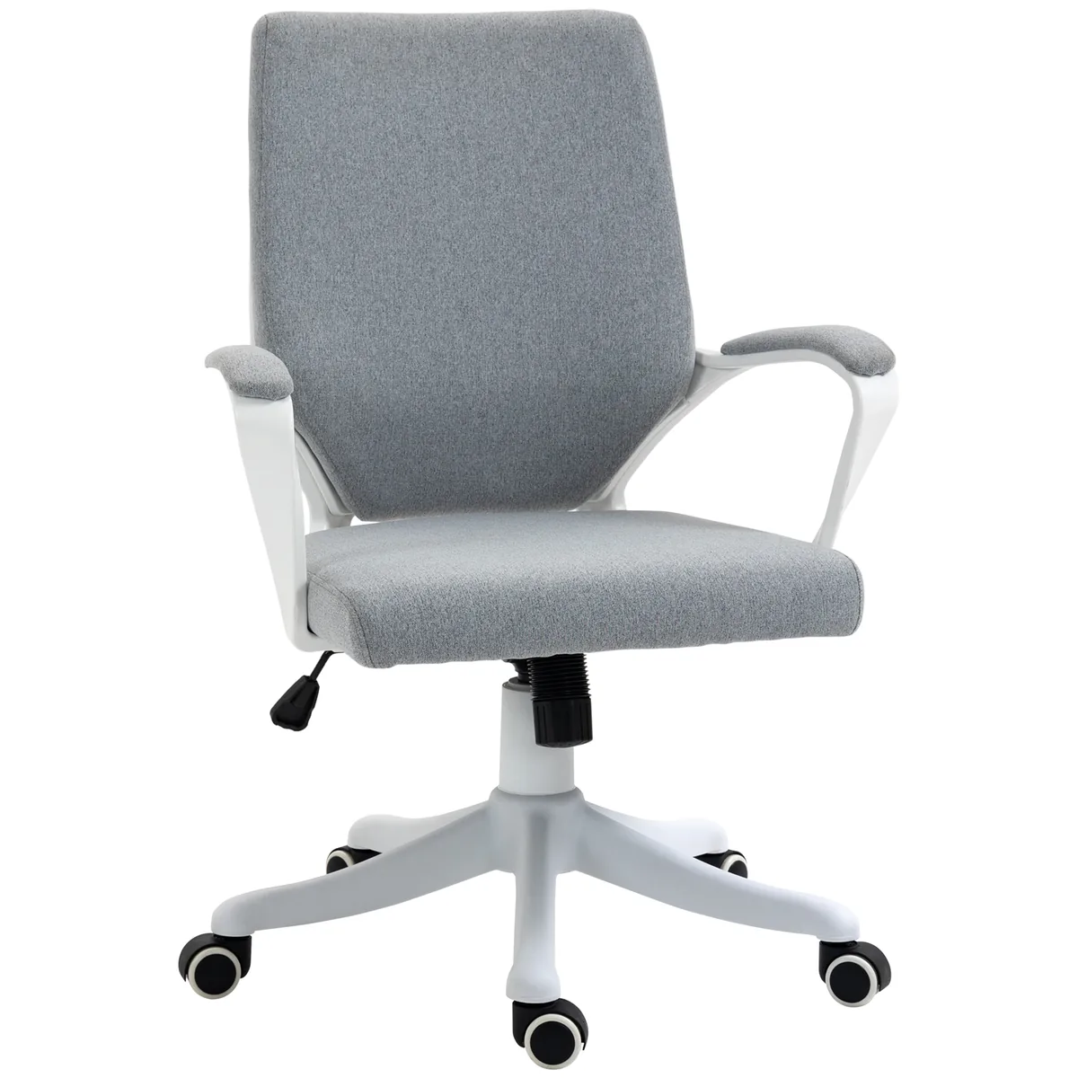 Scaun de Birou Vinsetto Ergonomic Inaltime Reglabila Balansare Pivotant Gri Alb