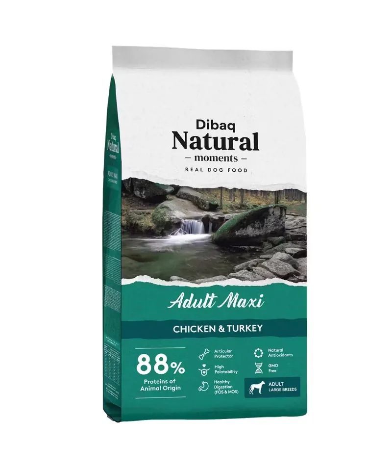 Hrana Uscata pentru Caini Dibaq DNM Adult Maxi Pui si Curcan 15kg