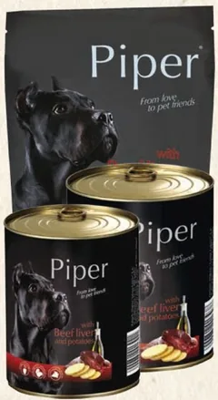 Dolina Noteci Piper Hrana Umeda Caini Adult cu Ficat de Vita si Cartofi 400g