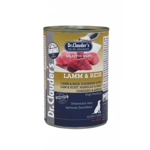 Hrana Umeda pentru Caini Dr. Clauder's Selected Meat Miel si Orez 400g