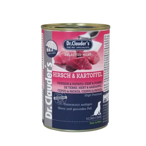 Hrana Umeda pentru Caini Dr. Clauder's Selected Meat Caprioara si Cartofi 400g