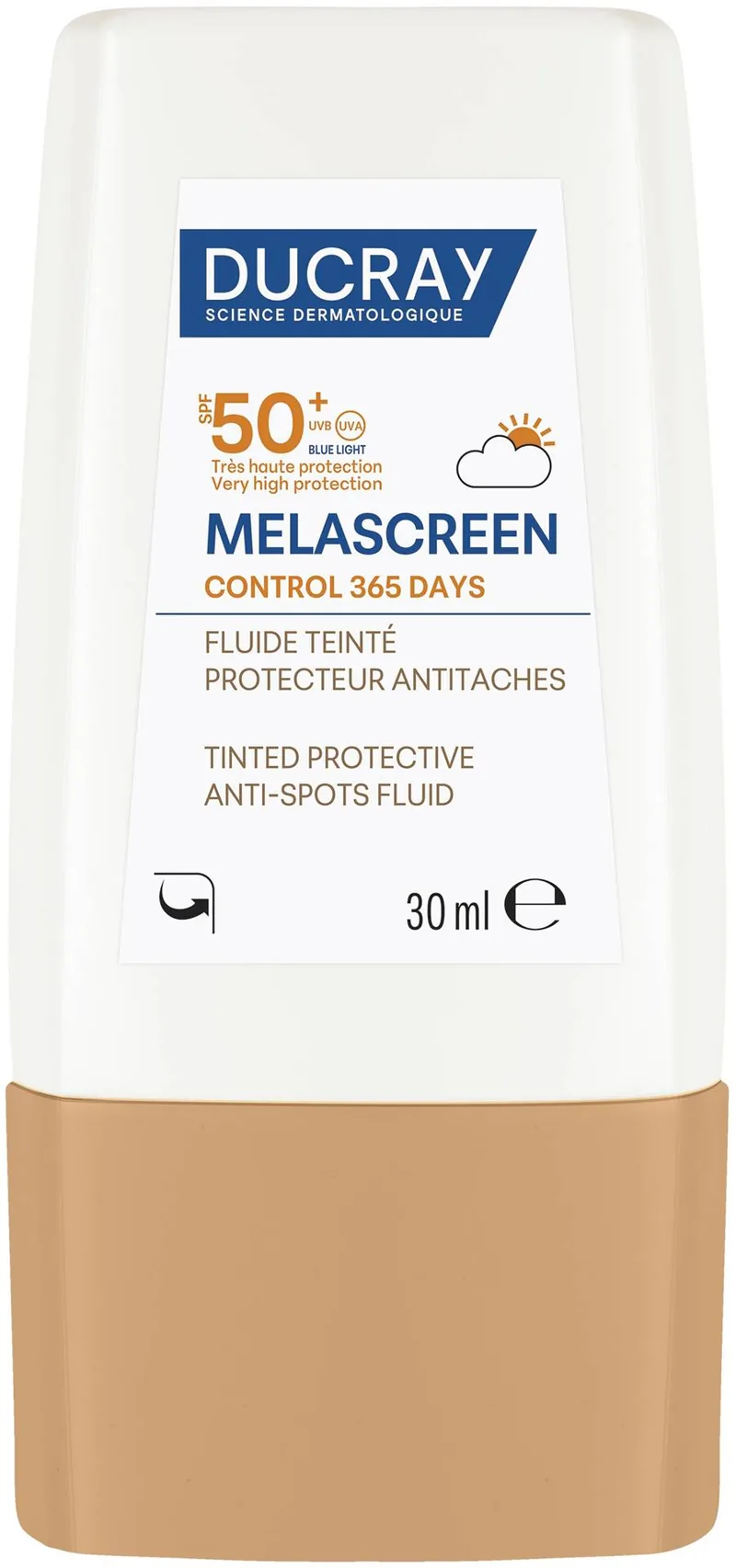 Fluid de Protectie Solara Ducray Melascreen Control 365 Days Colorat SPF50+ 30ml