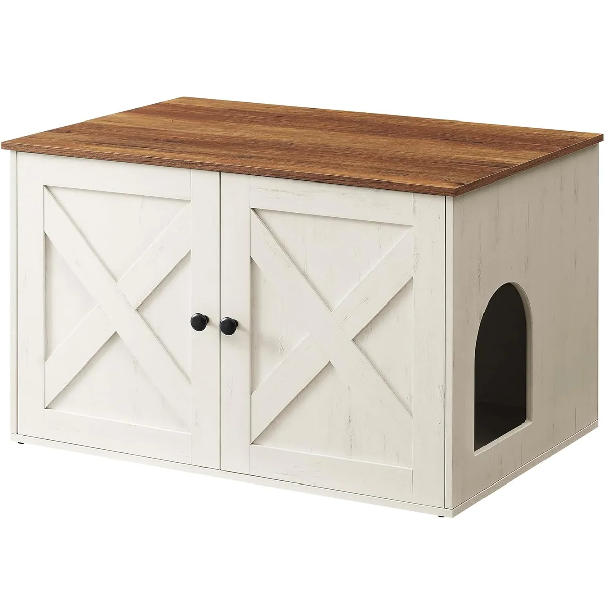 Dulap pentru Litiera Brius Alb 80x53x50cm Usi Hambar Separator