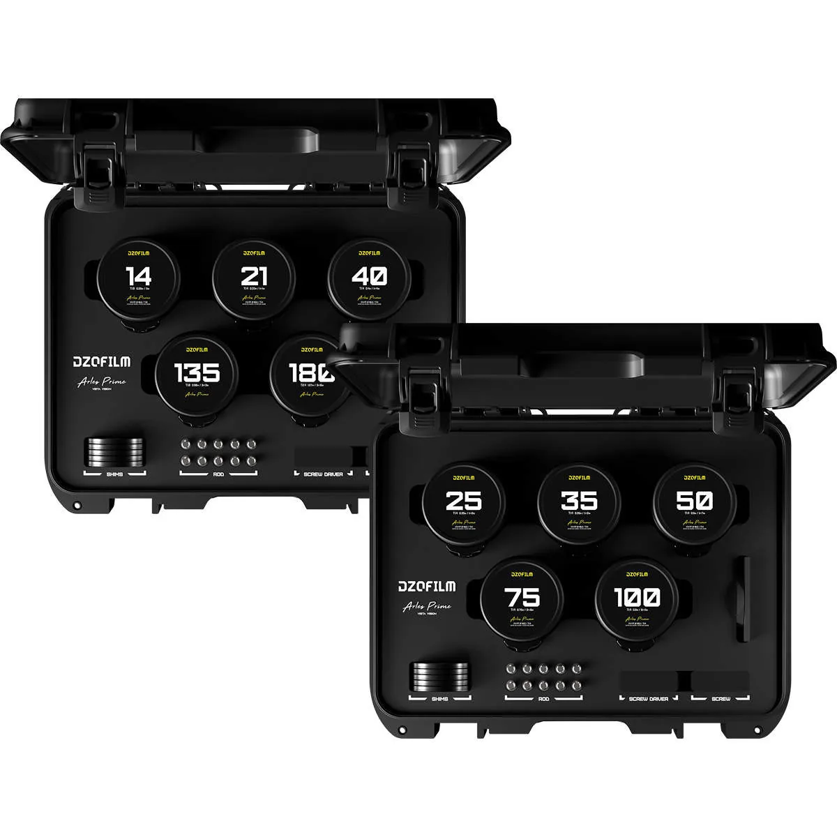 DZOFilm Arles Prime Cine Set 10 Obiective PL 14-180mm T1.4-T2.4 Negru - imagine 2