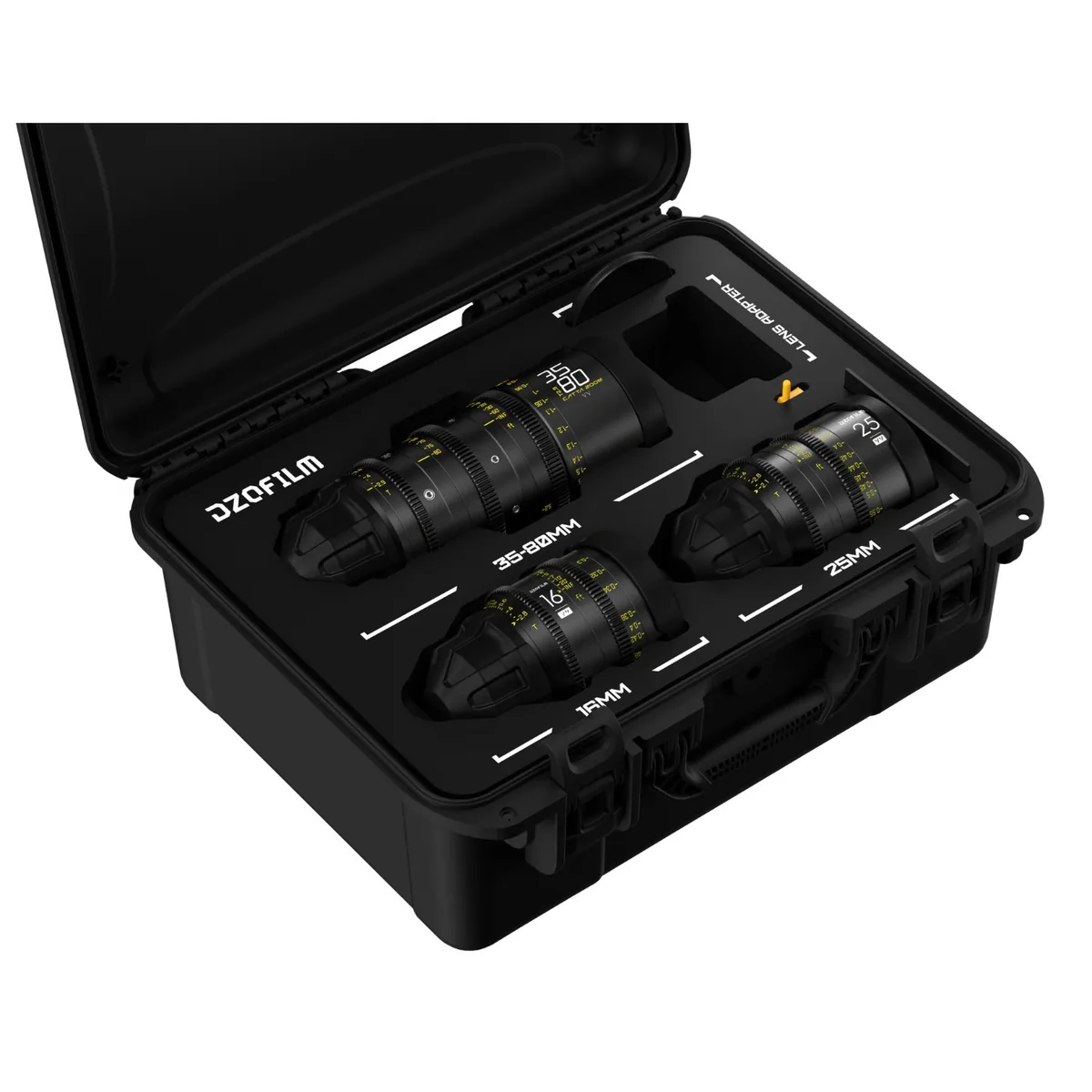 DZOFILM Set Obiective Cinema Vespid 16mm T2.8 Vespid 25mm T2.1 Catta Ace 35-80mm T2.9 Montura PL - imagine 2