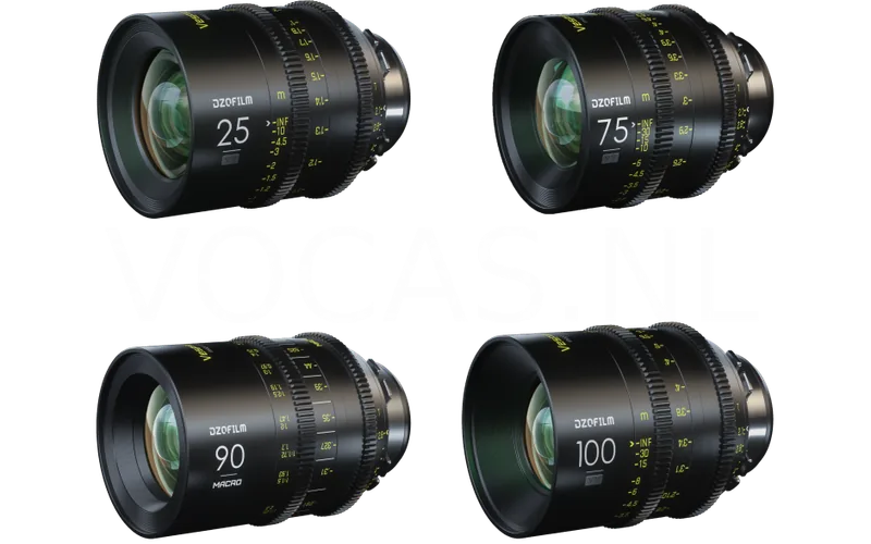 DZOFILM Vespid Prime Kit 4 Obiective Cinema PL 25mm 75mm 90mm 100mm