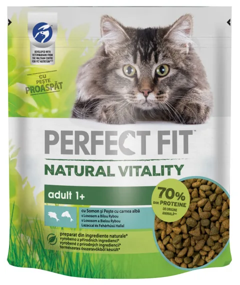 Hrana Uscata pentru Pisici Perfect Fit Vitality Nature Somon 650g