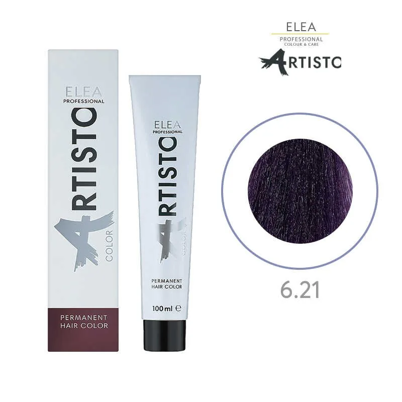 Elea Professional Artisto Color 6/21 Castaniu Inchis Violet Gri 100ml