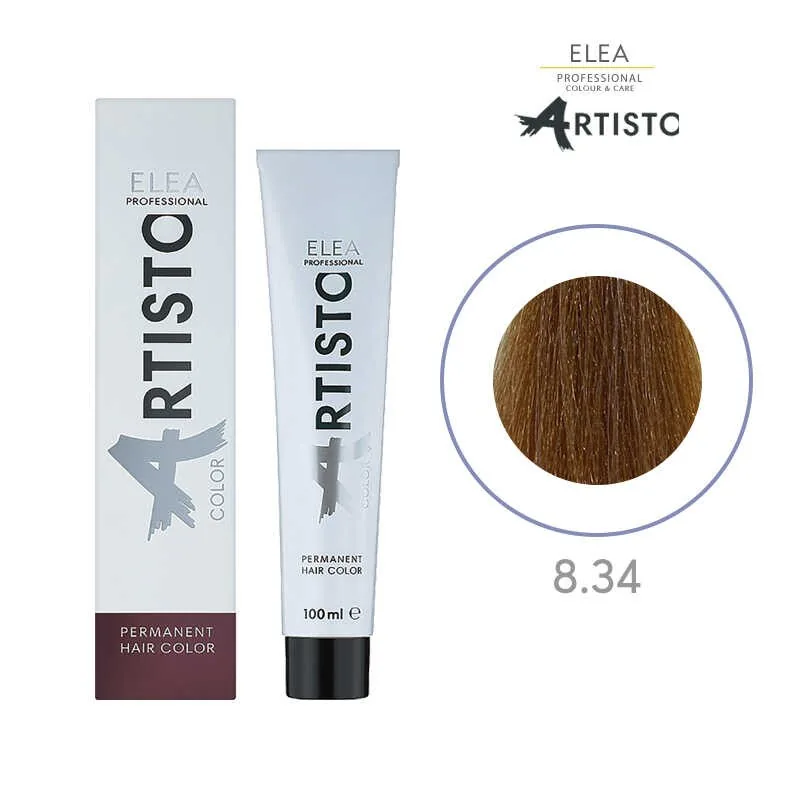 Elea Professional Artisto Color 8/34 Castaniu Deschis Auriu Cupru 100ml