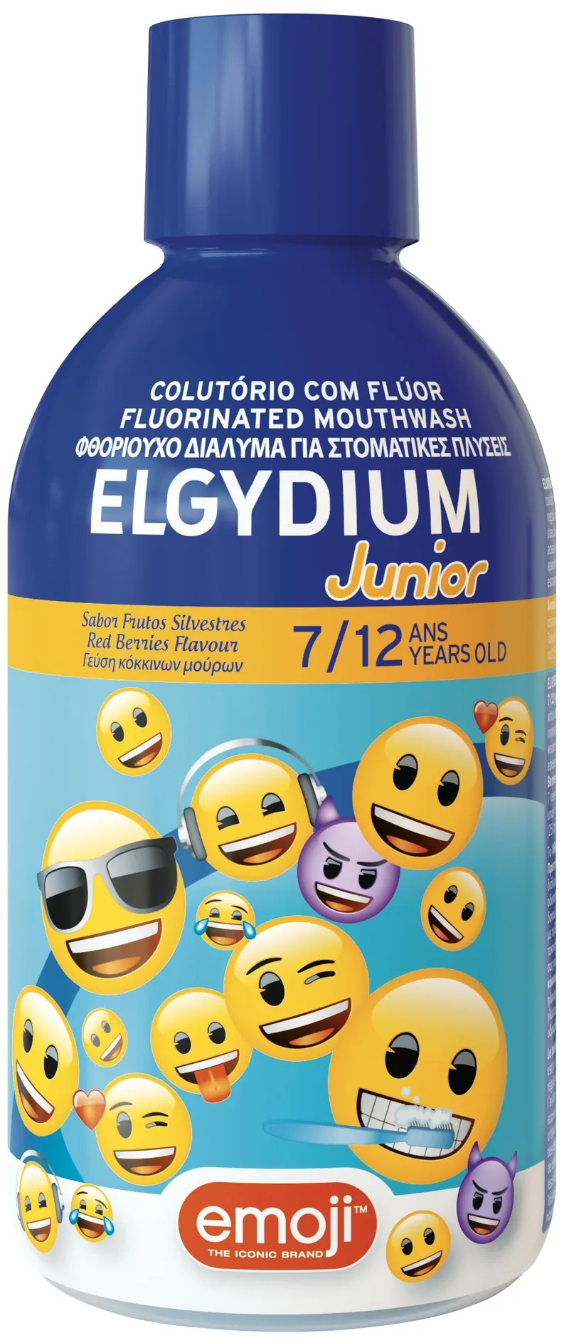 Apa de Gura Elgydium Junior Emoji 500ml 7-12 Ani