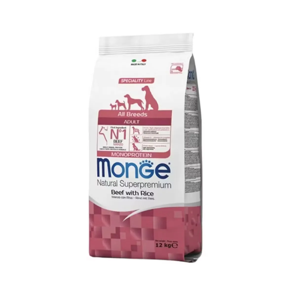 Monge Natural Superpremium All Breeds Adult Monoprotein Vita & Orez 12kg