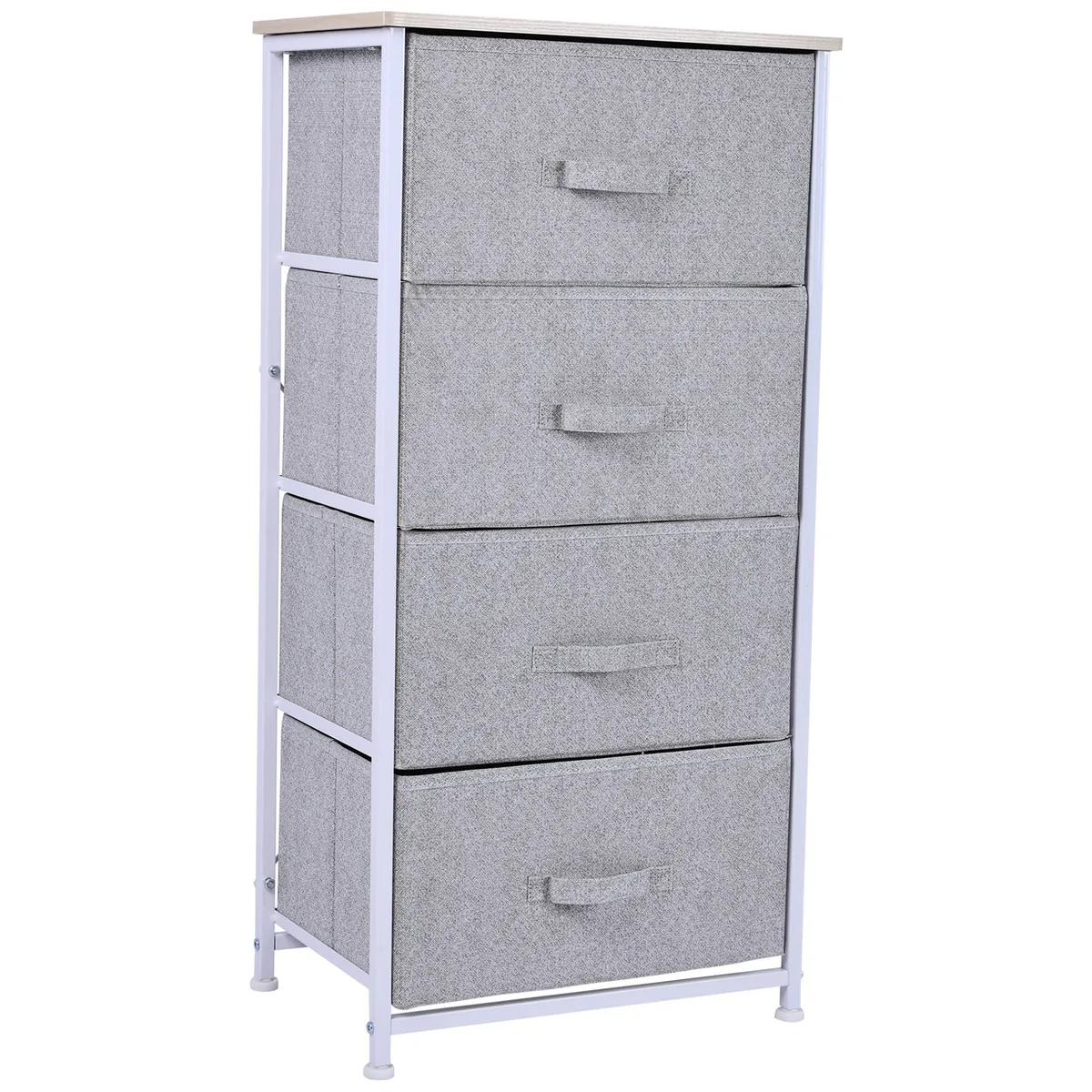 Comoda HOMCOM 4 Sertare Otel si MDF 45x30x92cm Max 25kg