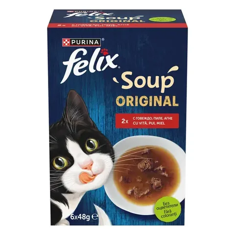 Supa pentru Pisici Felix Farm Selection 6x48g