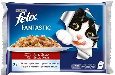 Plic Hrana Pisici Purina Felix Fantastic Vita/Pui 4x100g