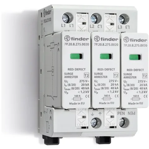 Finder 7P.23.9.000.0015 Fotovoltaic 3+0 3P Tip C 1020VDC Fara Semnalizare