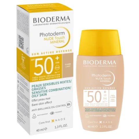 Fluid Solar Bioderma Photoderm Nude Touch Mineral Claire SPF50+ 40ml